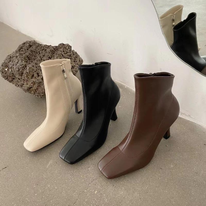 Boots Square Toe Women Ankle Sock Booties Beige Black Brown Fashion 2022 Arrivals Dress Shoes Thin High Heels Party Winter
Boots Square Toe Women Ankle Sock Booties Beige Black Brown Fashion 2022 Arrivals Dress Shoes Thin High Heels Party Winter