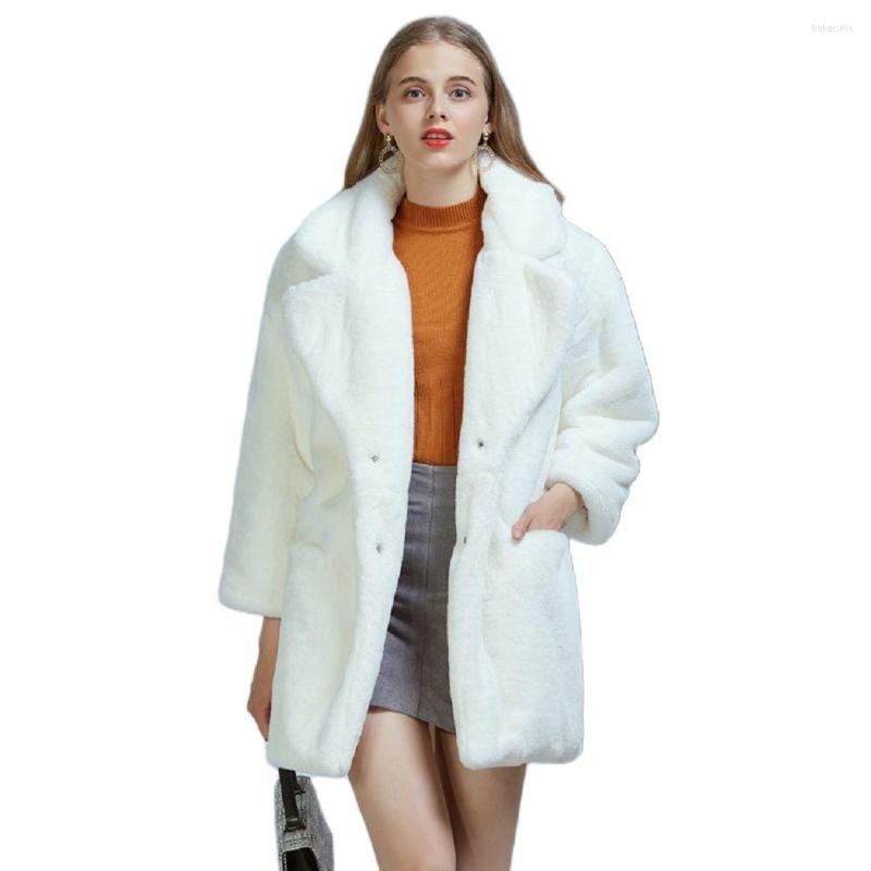 Women's Fur Fashion Faux Furry Coat Female Suit Collar Loose Rench Twinter Overcoat Women, White
Women's Fur Fashion Faux Furry Coat Female Suit Collar Loose Rench Twinter Overcoat Women, White