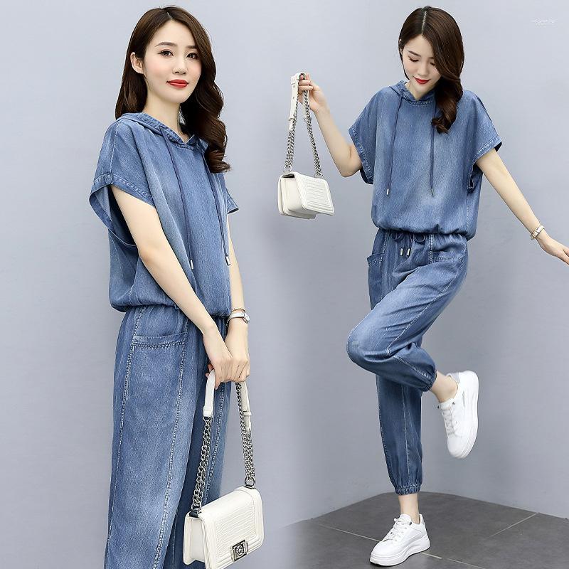 Women's Two Piece Pants Women's Summer Women Denim Two-Piece Suit 2022 Fashion Blast The Street Sportswear Female Casual Loose 2 Set, Top
Women's Two Piece Pants Women's Summer Women Denim Two-Piece Suit 2022 Fashion Blast The Street Sportswear Female Casual Loose 2 Set, Top