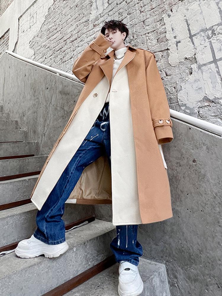 Men's Trench Coats Contrast Color Winter Korean Long Woolen Coat Men's Design Felt High Street 2023 Turn-down Collar Male Warm 2A6818, As shown in figure
Men's Trench Coats Contrast Color Winter Korean Long Woolen Coat Men's Design Felt High Street 2023 Turn-down Collar Male Warm 2A6818, As shown in figure