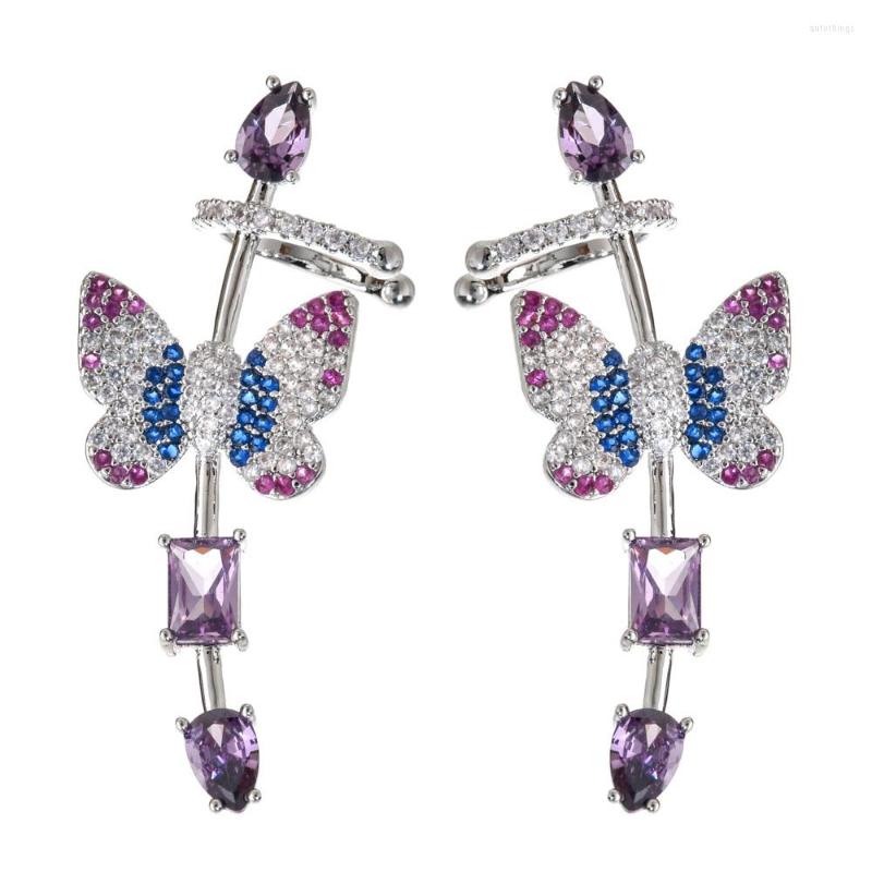Backs Earrings Korean Fashion Temperament Purple Butterfly Ear Clip Women/girls Wedding Party Live Catwalk Jewelry ER-606
Backs Earrings Korean Fashion Temperament Purple Butterfly Ear Clip Women/girls Wedding Party Live Catwalk Jewelry ER-606