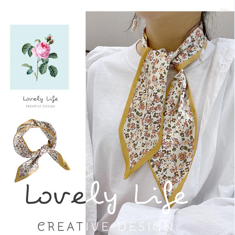Scarves Ins Floral Pointed Ribbon Korean Small Silk Scarf Handle Bag Ribbons Brand Fashion Head Long Skinny Wholesale
Scarves Ins Floral Pointed Ribbon Korean Small Silk Scarf Handle Bag Ribbons Brand Fashion Head Long Skinny Wholesale