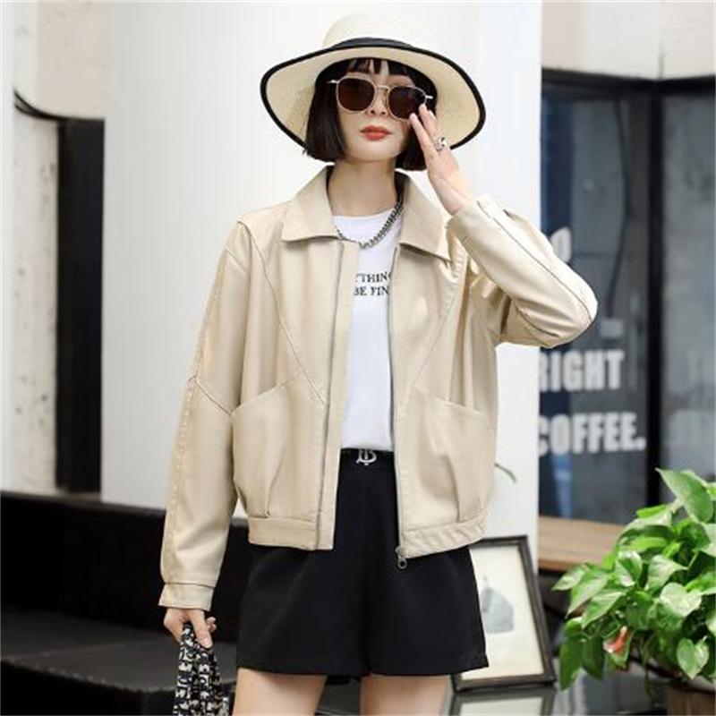 Women's Leather 2022 High Quality PU Washed Light Soft Coat Women Clothing Casual Jacket Temperament Loose, Black
Women's Leather 2022 High Quality PU Washed Light Soft Coat Women Clothing Casual Jacket Temperament Loose, Black