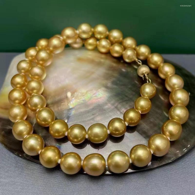 Chains Huge Charming 18"8-9mm Natural South Sea Genuine Golden Round Necklace Women Jewelry
Chains Huge Charming 18"8-9mm Natural South Sea Genuine Golden Round Necklace Women Jewelry