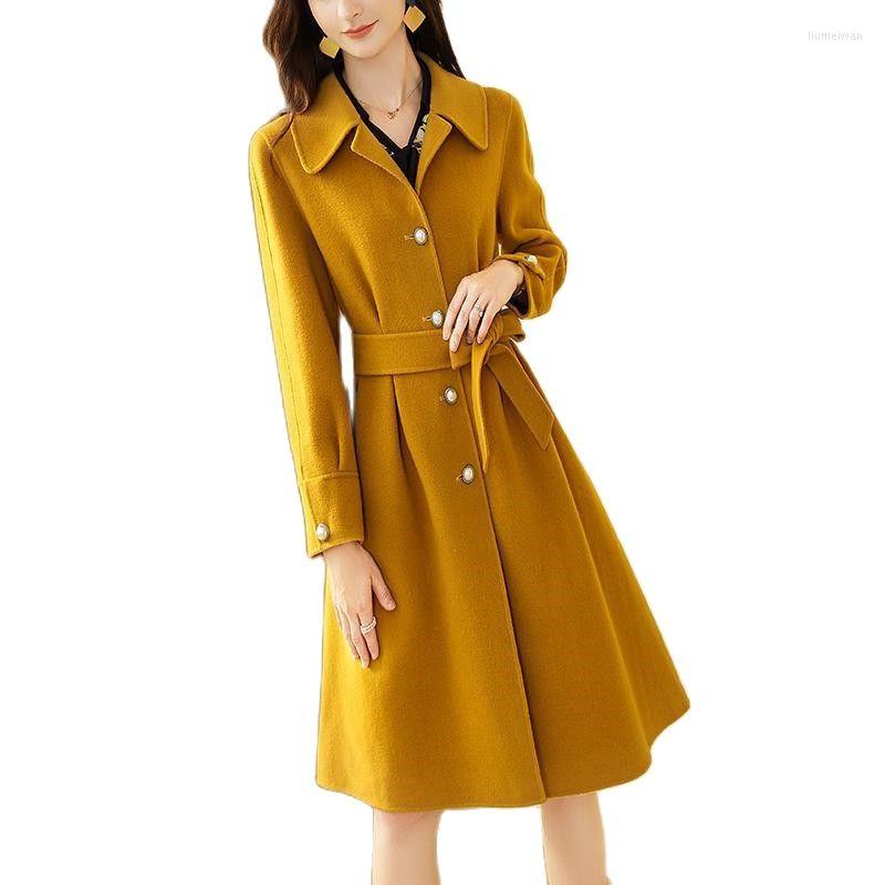 Women' Wool Women Solid Color Casual Korean Thin Woolen Jacket Female Mid-length 2022 Autumn Winter High-end Slim Coat A851, Black
Women' Wool Women Solid Color Casual Korean Thin Woolen Jacket Female Mid-length 2022 Autumn Winter High-end Slim Coat A851, Black