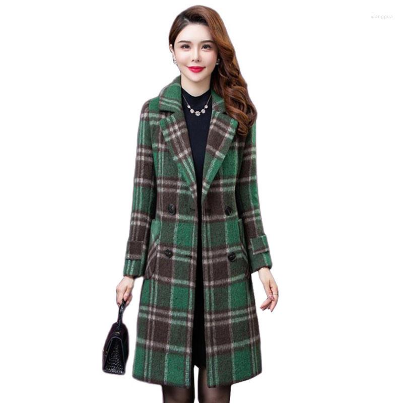 Women's Wool Autumn Winter Middle Aged Fashion Ladies Woolen Coat Double Breasted Elegant Plaid Female Jacket Women Outerwear Overcoat, Yellow
Women's Wool Autumn Winter Middle Aged Fashion Ladies Woolen Coat Double Breasted Elegant Plaid Female Jacket Women Outerwear Overcoat, Yellow