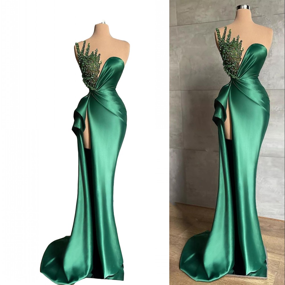 2023 Sexy Women Prom Dresses Evening Wear Jewel Neck Illusion Crystal Beads Lace Arabic Dubai Ladies Dark Green Side Split Ruffles Party Formal Gowns
2023 Sexy Women Prom Dresses Evening Wear Jewel Neck Illusion Crystal Beads Lace Arabic Dubai Ladies Dark Green Side Split Ruffles Party Formal Gowns