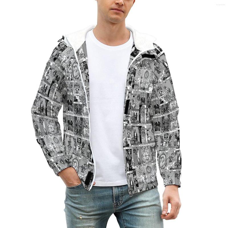 Men' Jackets Grey Tarot Print Thick Major Arcana Windproof Winter Coats Kawaii Casual Jacket Custom Outerwear Oversized Windbreakers, Style-3
Men' Jackets Grey Tarot Print Thick Major Arcana Windproof Winter Coats Kawaii Casual Jacket Custom Outerwear Oversized Windbreakers, Style-3