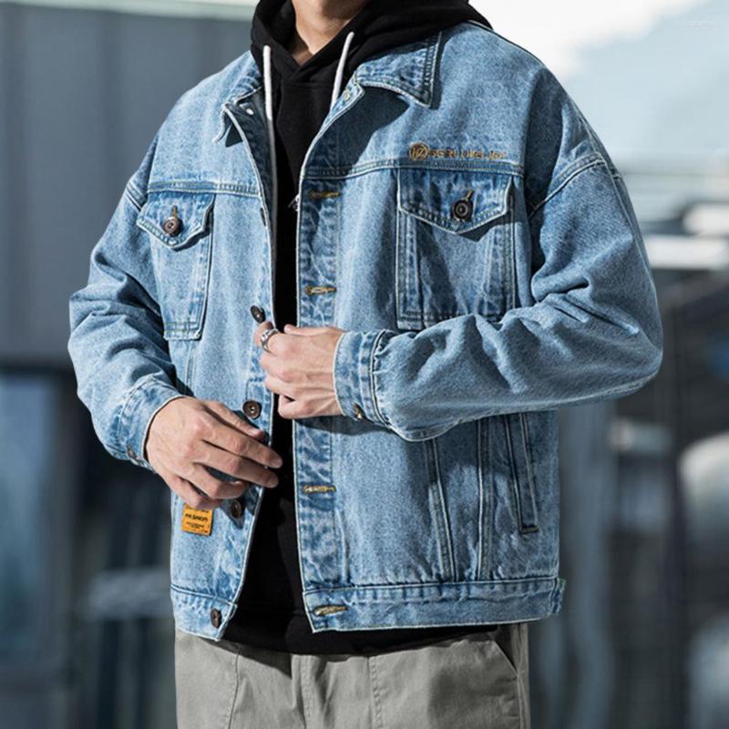Men's Jackets Fashion 2022 Autumn Men's Blue Denim Jacket Solid Color Pockets Outerwear Korean Style Single Breasted Jeans Coat
Men's Jackets Fashion 2022 Autumn Men's Blue Denim Jacket Solid Color Pockets Outerwear Korean Style Single Breasted Jeans Coat