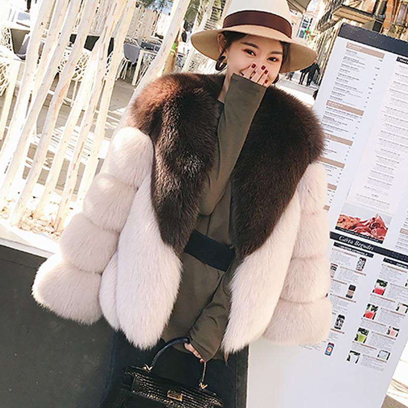 Women' Fur 2022 Winter Artificial Coat Fashion Patchwork Color Streetwear Thicken Warm Outerwear Ladies Elegant Plush V-Neck Jacket
Women' Fur 2022 Winter Artificial Coat Fashion Patchwork Color Streetwear Thicken Warm Outerwear Ladies Elegant Plush V-Neck Jacket