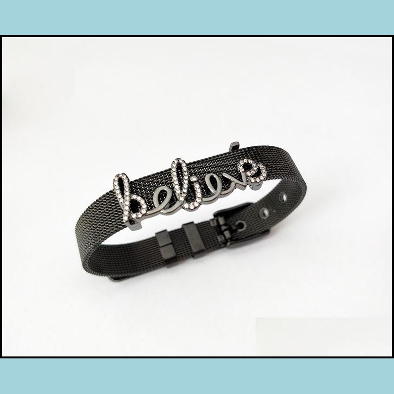 Chain Stainless Steel Watch Belt Bangle Clear Cz Micro Pave Believe Letters Connector Bracelet For Xmas Gifts Bg220 Drop Delivery 20 Dhp8F
Chain Stainless Steel Watch Belt Bangle Clear Cz Micro Pave Believe Letters Connector Bracelet For Xmas Gifts Bg220 Drop Delivery 20 Dhp8F