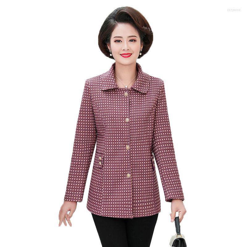 Women's Wool Spring Autumn 2022 Women's Blends Coat Fashion Elegant Mother Plaid Woolen Women Jacket Ladies Coats Tops, Purple
Women's Wool Spring Autumn 2022 Women's Blends Coat Fashion Elegant Mother Plaid Woolen Women Jacket Ladies Coats Tops, Purple