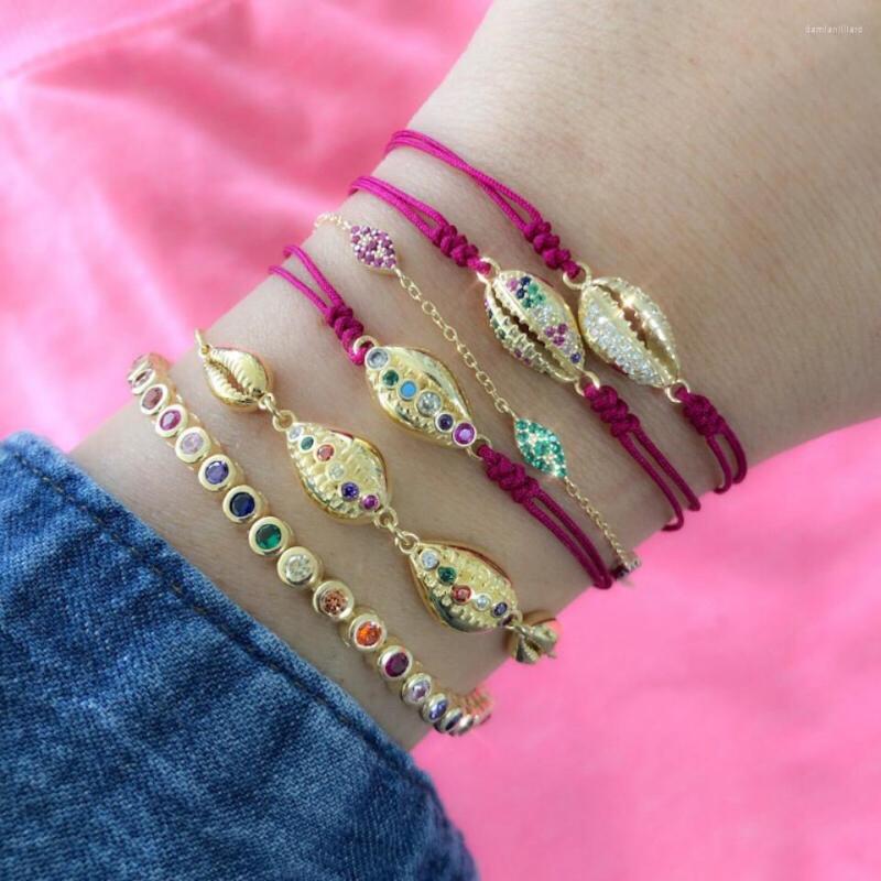 Charm Bracelets 2022 Rainbow Speckled Cz Gold Color Sea Shell Paved Bracelet For Women Girl Delicate Dainty Summer Beach Simple Colorful
Charm Bracelets 2022 Rainbow Speckled Cz Gold Color Sea Shell Paved Bracelet For Women Girl Delicate Dainty Summer Beach Simple Colorful