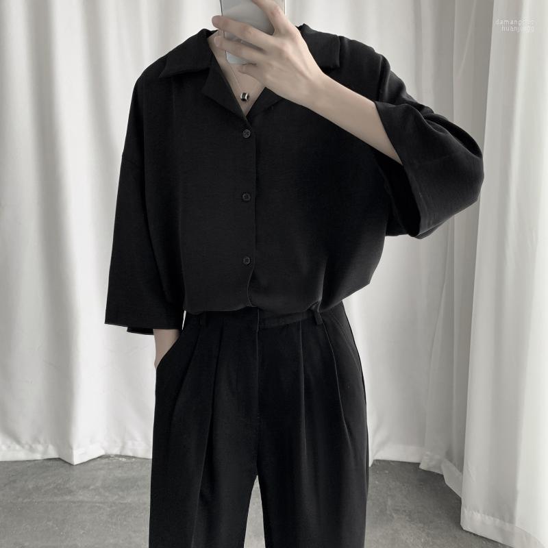 Men's Casual Shirts Men's 2022 Summer Seven Part Sleeve Hawaiian Black Color Cotton Shirt French Cuff Mens Fashion Camisa Masculina
Men's Casual Shirts Men's 2022 Summer Seven Part Sleeve Hawaiian Black Color Cotton Shirt French Cuff Mens Fashion Camisa Masculina