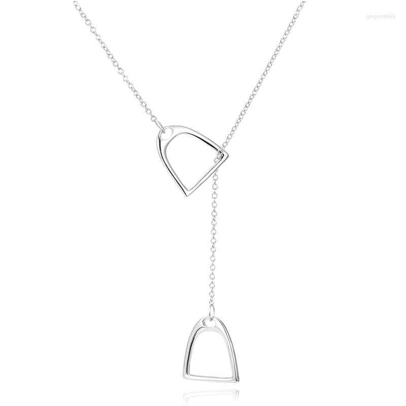 Choker Horse Gift Jewelry Simple Stainless Steel Double Stirrup Lariat Y Layering Chain Necklace Gifts For Women Girls
Choker Horse Gift Jewelry Simple Stainless Steel Double Stirrup Lariat Y Layering Chain Necklace Gifts For Women Girls