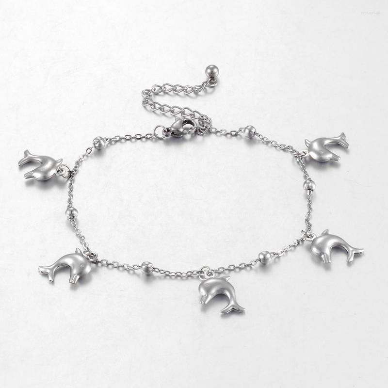 Anklets Ladies Fashion Anklet Stainless Steel Dolphin Pattern High Quality Jewelry Length 21cm 5cm Extension Chain
Anklets Ladies Fashion Anklet Stainless Steel Dolphin Pattern High Quality Jewelry Length 21cm 5cm Extension Chain