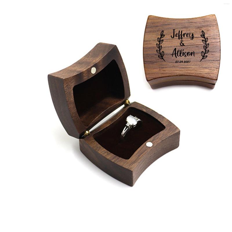 Jewelry Pouches Mini Portable Customized Name Date Ring Box Retro Walnut Wood Personalised Wedding Proposal Bearer Engraved Holder
Jewelry Pouches Mini Portable Customized Name Date Ring Box Retro Walnut Wood Personalised Wedding Proposal Bearer Engraved Holder
