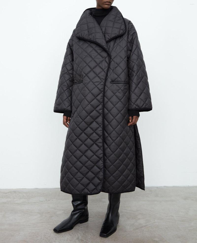 Women's Trench Coats Women Mid-Length Coat With Checked Lapel Lady Cotton Jacket Side Split Loose Straight Bread For Female Autumn Winter
Women's Trench Coats Women Mid-Length Coat With Checked Lapel Lady Cotton Jacket Side Split Loose Straight Bread For Female Autumn Winter