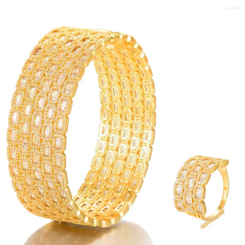 Necklace Earrings Set LARRAURI Luxury Big Delicate Bangle Ring For Women Micro Cubic Zircon Pave Party Wedding Saudi Arabic Dubai, Picture shown
Necklace Earrings Set LARRAURI Luxury Big Delicate Bangle Ring For Women Micro Cubic Zircon Pave Party Wedding Saudi Arabic Dubai, Picture shown