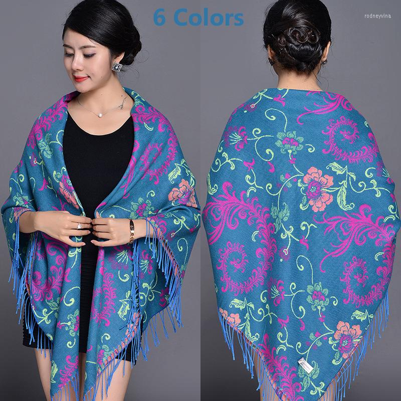Scarves 6 Colors Peacock Tail Flower Winter Square Large Women Warm Waterproof Blanket Shawls Cashmere Female Autumn Tassel Wrap 
Scarves 6 Colors Peacock Tail Flower Winter Square Large Women Warm Waterproof Blanket Shawls Cashmere Female Autumn Tassel Wrap