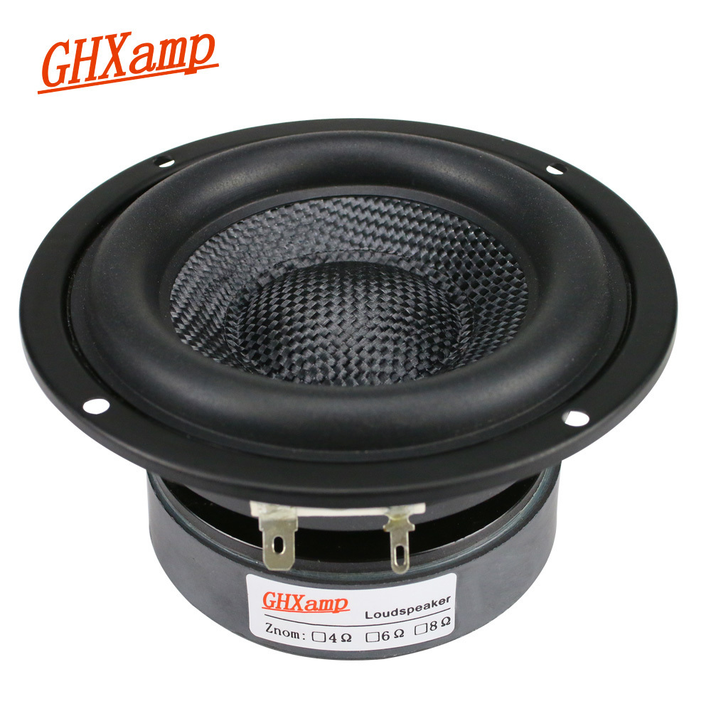 Portable Speakers GHXAMP 4 Inch Woofer Subwoofer Speaker Unit HIFI 4ohm 40W Fiberglass Woven Basin Deep Bass Loudspeaekr Large Magnetic 1PC 221101