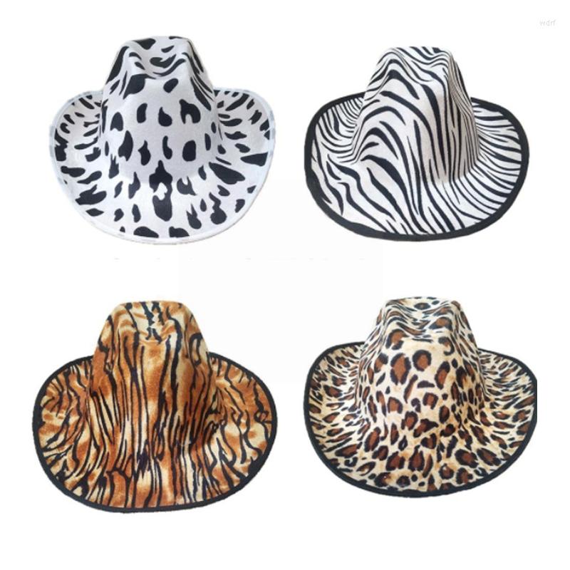 Berets Retro Cowboy Hat Wide Brim Jazz All-match Sun Protection For Outdoor Sports, Leopard hat
Berets Retro Cowboy Hat Wide Brim Jazz All-match Sun Protection For Outdoor Sports, Leopard hat