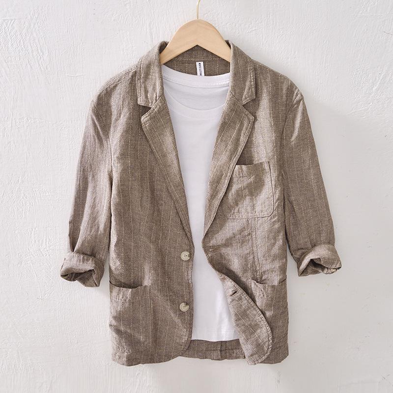 Men's Jackets Arrival Men Cotton Linen Soft Comfortable Suit Business Casual Japan Style Retro Harajuku Solid Color Coats Blazer, Khaki
Men's Jackets Arrival Men Cotton Linen Soft Comfortable Suit Business Casual Japan Style Retro Harajuku Solid Color Coats Blazer, Khaki
