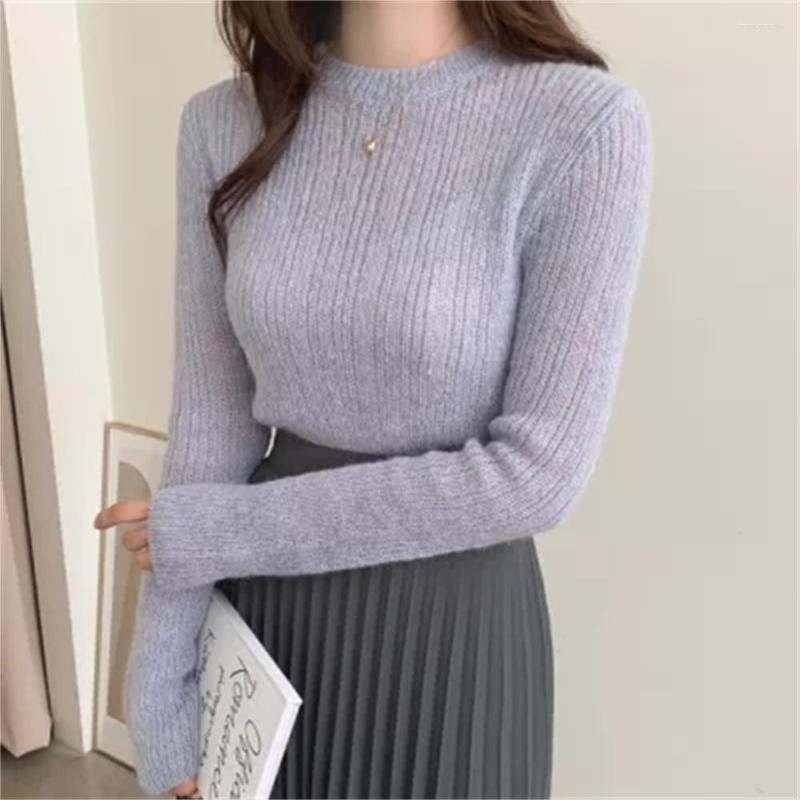 Women's Sweaters HziriP Skinny Slim Women Pullover Chic Casual Solid All Match Bottoming Autumn 2022 Stylish Femme Jumpers, Blue
Women's Sweaters HziriP Skinny Slim Women Pullover Chic Casual Solid All Match Bottoming Autumn 2022 Stylish Femme Jumpers, Blue