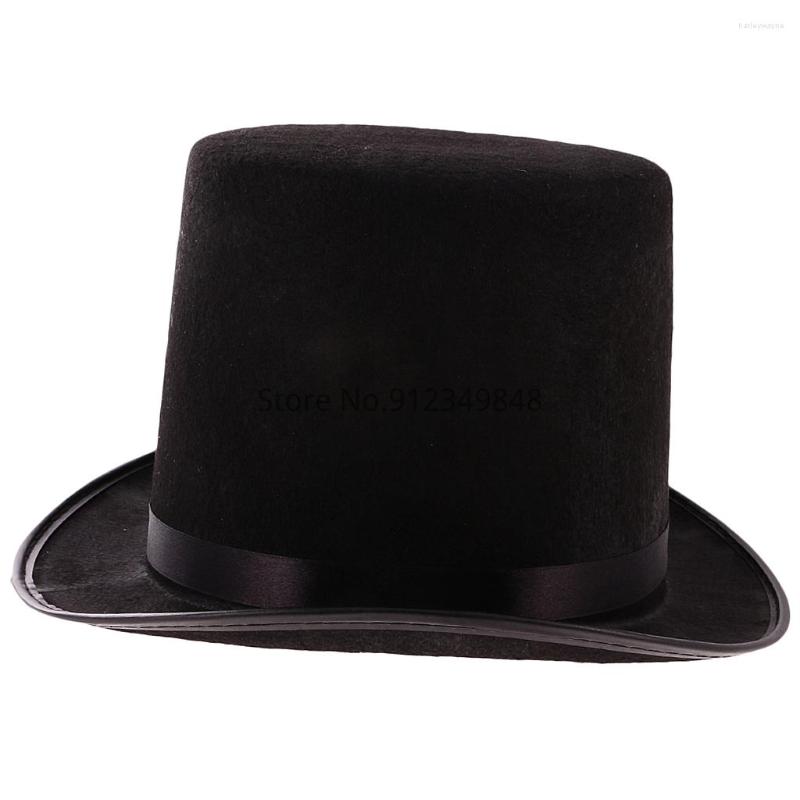 Berets Halloween Cosplay Accessory Black Hat Tall Top Victorian Steampunk Magician Party Costume Props
Berets Halloween Cosplay Accessory Black Hat Tall Top Victorian Steampunk Magician Party Costume Props