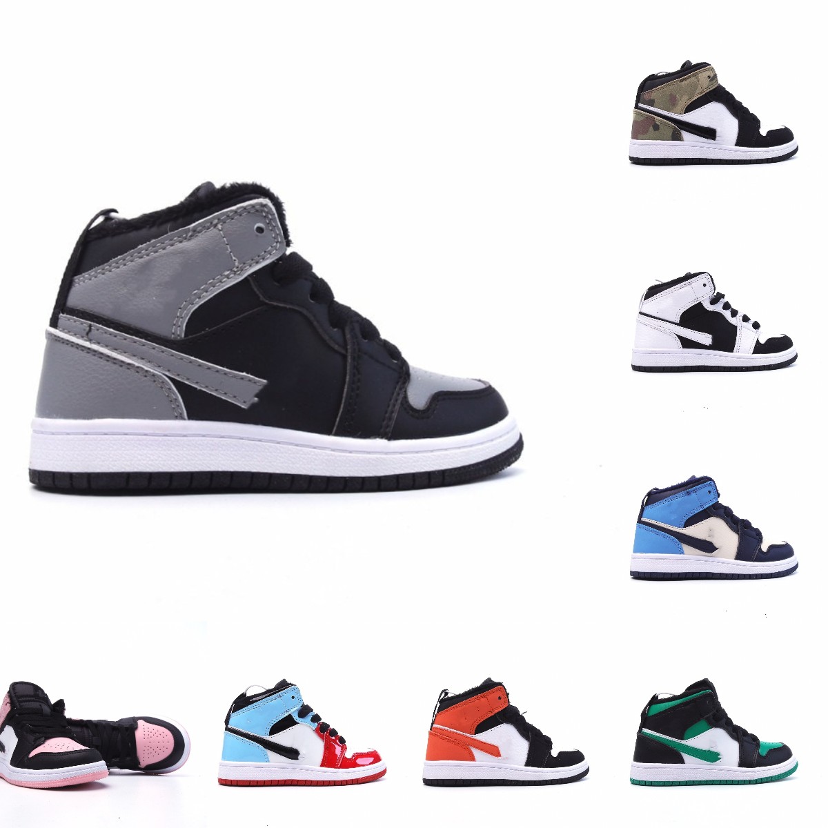 Newest Infant Kids Jumpman 1 1s Shoes Fleece Lined OG High outdoor athletic Shoes Pine Green Black Court Purple Royal Bred Toe NC Obsidian UNC Jordam Sneakers trainers, 1328556
Newest Infant Kids Jumpman 1 1s Shoes Fleece Lined OG High outdoor athletic Shoes Pine Green Black Court Purple Royal Bred Toe NC Obsidian UNC Jordam Sneakers trainers, 1328556