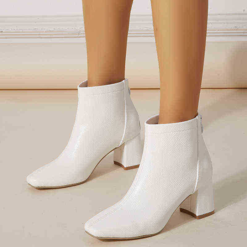 HBP Designer Boots Women Elegant Ankle Pu White Litchi Pattern Square Toe Thick Heel Back Zipper Fashion Comfortable Daily Shoes 220815
HBP Designer Boots Women Elegant Ankle Pu White Litchi Pattern Square Toe Thick Heel Back Zipper Fashion Comfortable Daily Shoes 220815