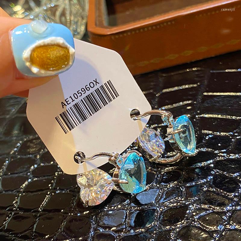 Dangle Earrings Chic Blue Zircon Hit Color Heart-shaped Ear Buckle Ins Style Simple Daily Wear Sweet Girl Romance Eardrop
Dangle Earrings Chic Blue Zircon Hit Color Heart-shaped Ear Buckle Ins Style Simple Daily Wear Sweet Girl Romance Eardrop