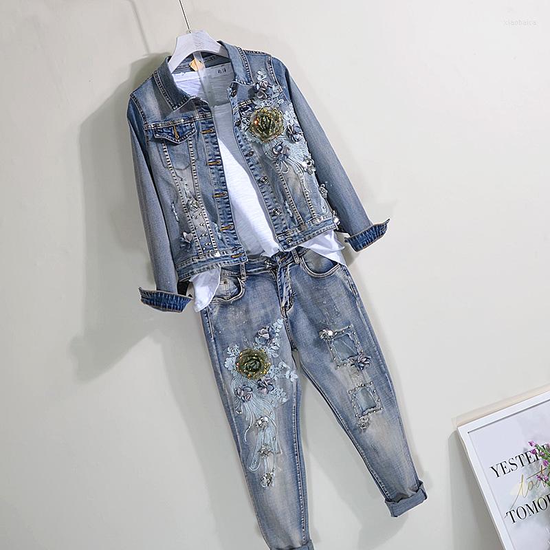 Women' Tracksuits Two Piece Set Spring And Autumn Beads Sequin With Holes Jeans Tops Jacket Coat Women' Suit Can Buy Separately, Only jacket
Women' Tracksuits Two Piece Set Spring And Autumn Beads Sequin With Holes Jeans Tops Jacket Coat Women' Suit Can Buy Separately, Only jacket
