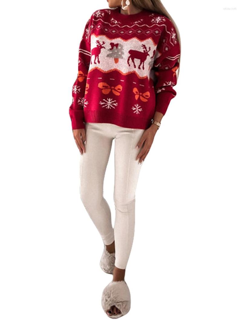 Women' Sweaters Tyolakuen Women Cute Christmas Snowflake Reindeer Knitted Sweater Long Sleeve Round Neck Bowknot Geometric Pattern, Green
Women' Sweaters Tyolakuen Women Cute Christmas Snowflake Reindeer Knitted Sweater Long Sleeve Round Neck Bowknot Geometric Pattern, Green