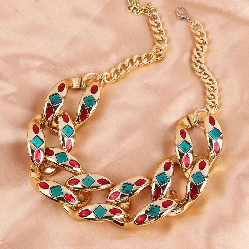 Choker FishSheep Rock Punk Big Gold Chain Crystal Necklace For Women Statement Thick Link Pendant 2022 Jewelry
Choker FishSheep Rock Punk Big Gold Chain Crystal Necklace For Women Statement Thick Link Pendant 2022 Jewelry