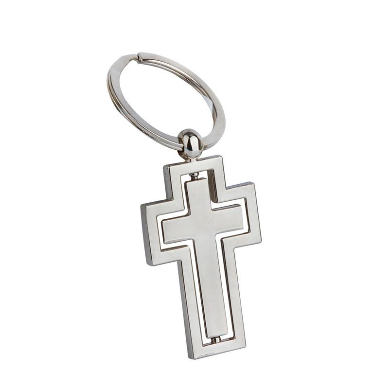 Cross Keychains Double Sided Rotating Metal Fashion Accessories Keyring Customized Logo RRA418
Cross Keychains Double Sided Rotating Metal Fashion Accessories Keyring Customized Logo RRA418