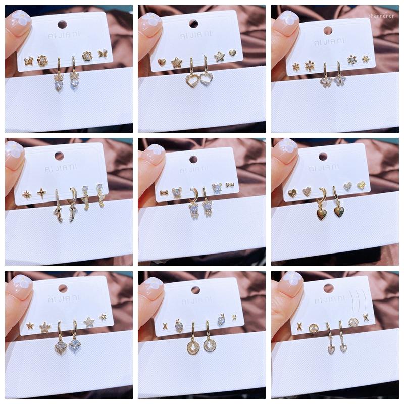 Stud Earrings Korean Fashion 3 Pairs Small Pack Gold Color Plated Cubic Zircon Crystal Women Jewelry
Stud Earrings Korean Fashion 3 Pairs Small Pack Gold Color Plated Cubic Zircon Crystal Women Jewelry