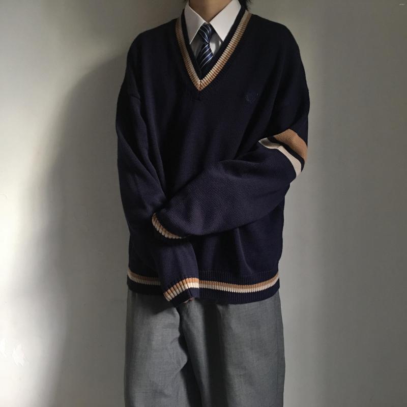 Men' Sweaters Men Spring Autumn JK V-Neck Embroideried Knitted Sweater Shirt Preppy Style Couple Casual Top Pullovers Clothes Uniform, Beige
Men' Sweaters Men Spring Autumn JK V-Neck Embroideried Knitted Sweater Shirt Preppy Style Couple Casual Top Pullovers Clothes Uniform, Beige