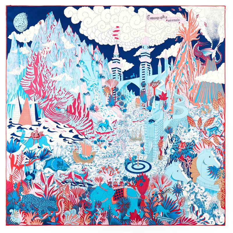 Scarves POBING Manual Hand Rolled Twill Silk Scarf Women Jungle Castle Square Echarpes Foulards Femme Wrap Bandana Hijab 90CM
Scarves POBING Manual Hand Rolled Twill Silk Scarf Women Jungle Castle Square Echarpes Foulards Femme Wrap Bandana Hijab 90CM