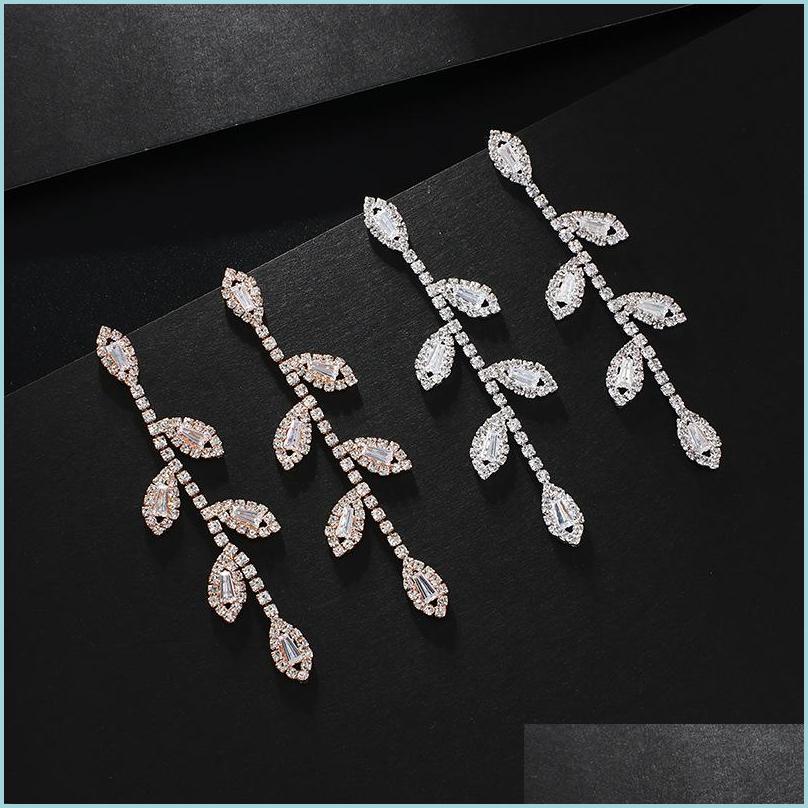 Dangle Chandelier Leaf Design Bridal Dangle Earrings Sparkling Rhinestone Crystal Long Earring For Women Wedding Jewelry Gift Drop Dhbko
Dangle Chandelier Leaf Design Bridal Dangle Earrings Sparkling Rhinestone Crystal Long Earring For Women Wedding Jewelry Gift Drop Dhbko