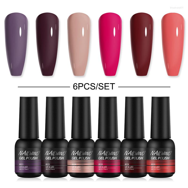 Nail Art Kits NAILWIND 6PC/SET Semipermanent UV Led Varnish Hybrid Gel Polish Set Manicure Kit Esmaltes Glitter Design
Nail Art Kits NAILWIND 6PC/SET Semipermanent UV Led Varnish Hybrid Gel Polish Set Manicure Kit Esmaltes Glitter Design