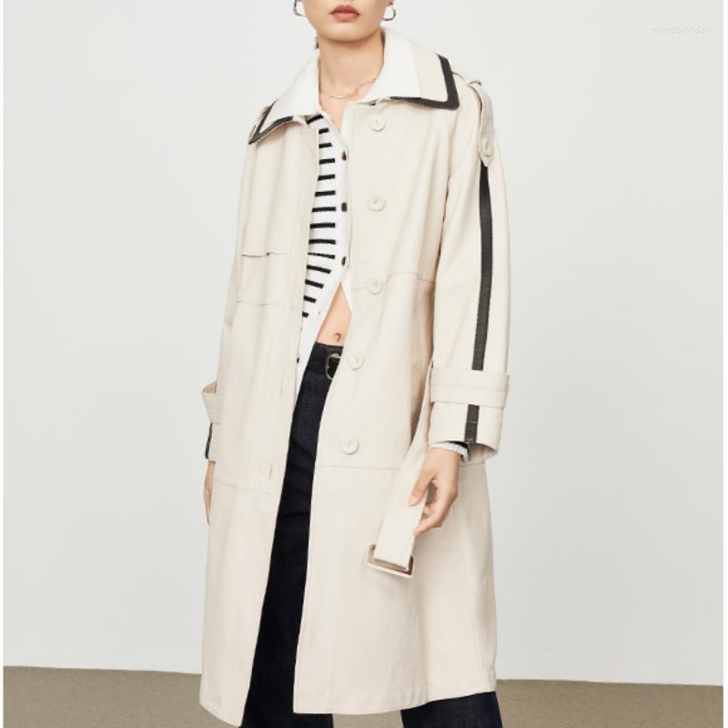 Women' Leather Real Jacket Women Belt Sheepskin Coat Female Trench Jackets For Clothing Long Overcoat Chaqueta Mujer Zm2117, White
Women' Leather Real Jacket Women Belt Sheepskin Coat Female Trench Jackets For Clothing Long Overcoat Chaqueta Mujer Zm2117, White