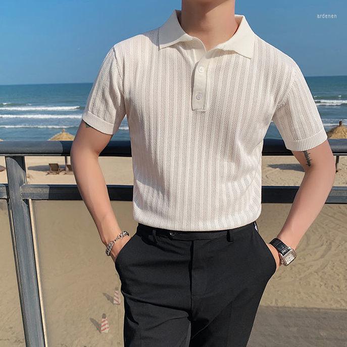 Men's Polos 2022 Summer High Quality Ice Silk Short Sleeve Knitted Polo Shirt Men Clothing Turn Down Collar Slim Casual Tee Homme R56, Black
Men's Polos 2022 Summer High Quality Ice Silk Short Sleeve Knitted Polo Shirt Men Clothing Turn Down Collar Slim Casual Tee Homme R56, Black