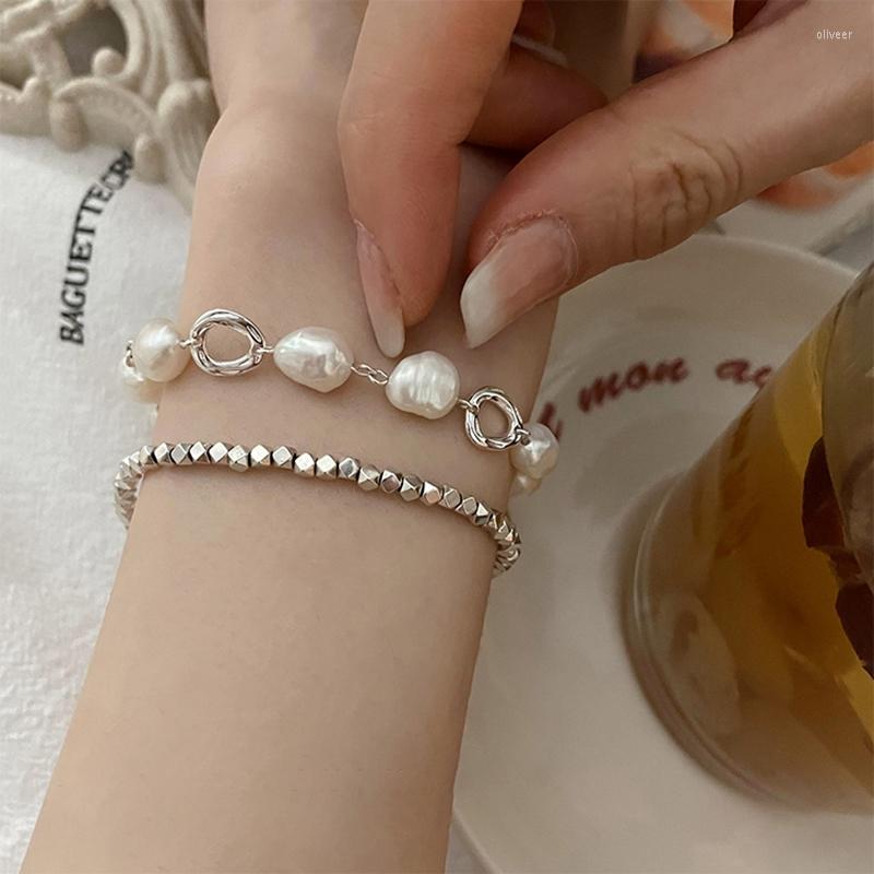 Strand MENGJIQIAO Korean Elegant Freshwater Pearl Bracelet For Women Girs Fashion Irregular Metal Circle Bangles Jewelry Gifts
Strand MENGJIQIAO Korean Elegant Freshwater Pearl Bracelet For Women Girs Fashion Irregular Metal Circle Bangles Jewelry Gifts