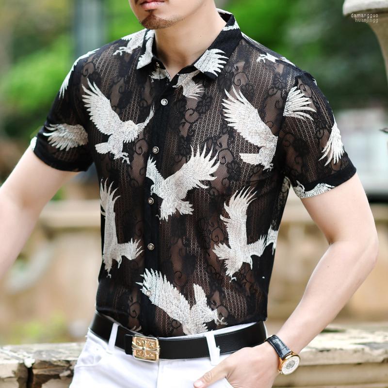 Men's Casual Shirts Men's Mannen Kleding Sexy Transparent Shirt Men Velvet Club Summer Floral Designer Short Sleeve Slim Fit, Black
Men's Casual Shirts Men's Mannen Kleding Sexy Transparent Shirt Men Velvet Club Summer Floral Designer Short Sleeve Slim Fit, Black