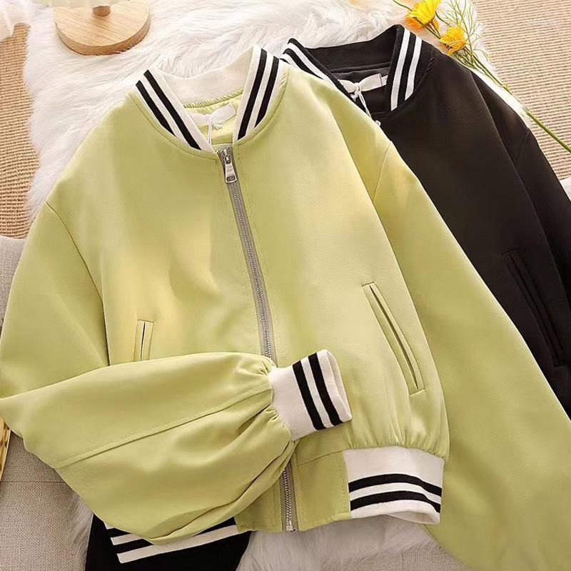 Women's Jackets Short Baseball Uniform High Street Jacket 2022 Autumn Sweet Spicy Round Neck Long Sleeve Zipper Pocket Casual, Black
Women's Jackets Short Baseball Uniform High Street Jacket 2022 Autumn Sweet Spicy Round Neck Long Sleeve Zipper Pocket Casual, Black