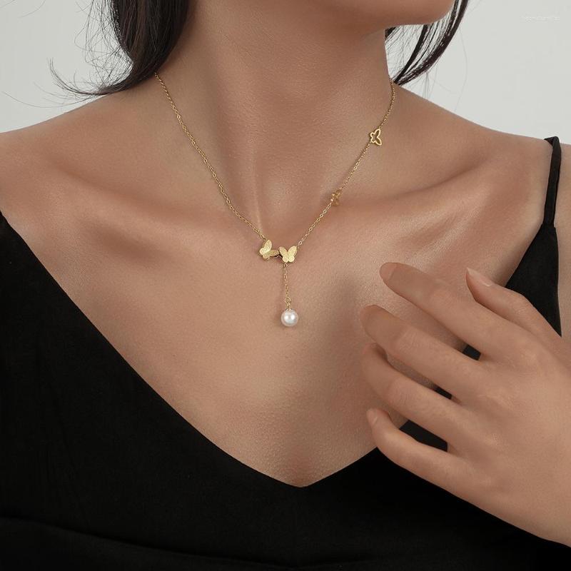Choker JIOROMY Trendy Sparkling Clavicle Chain Necklace Butterfly Pearl For Women Korean Fashion Jewelry Gifts
Choker JIOROMY Trendy Sparkling Clavicle Chain Necklace Butterfly Pearl For Women Korean Fashion Jewelry Gifts