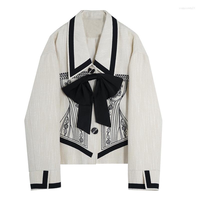 Women' Suits Women Blazer Bow Embroidery Printing White Elegant Women' Vintage Fashion Casual Jackets For 2022
Women' Suits Women Blazer Bow Embroidery Printing White Elegant Women' Vintage Fashion Casual Jackets For 2022