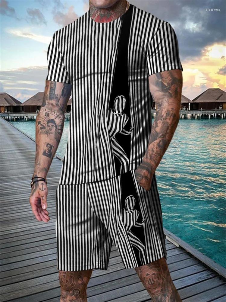 Men's Tracksuits Fashionable Men's Set Summer Casual Short Sleeve T-shirt Shorts Sportswear Loose Geometric Stripes 3D Print Design, 08-tz-0795
Men's Tracksuits Fashionable Men's Set Summer Casual Short Sleeve T-shirt Shorts Sportswear Loose Geometric Stripes 3D Print Design, 08-tz-0795