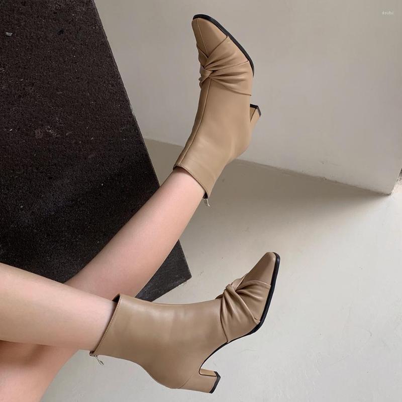 Boots Winter Women Anlke Square Toe Short Booties Bow Design Black Beige Brown Khaki Thick Mid Heels Dress Shoes 39
Boots Winter Women Anlke Square Toe Short Booties Bow Design Black Beige Brown Khaki Thick Mid Heels Dress Shoes 39